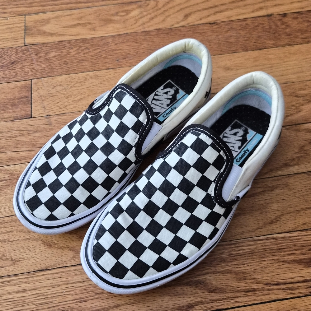 Vans B&W Checkered Slip-Ons (with ComfyCush)